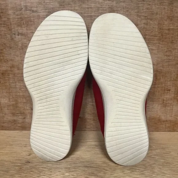 Allbirds Wool Runners Red White Running Shoes Sneakers 0818 NV1 Women Size 8 - Picture 7 of 8